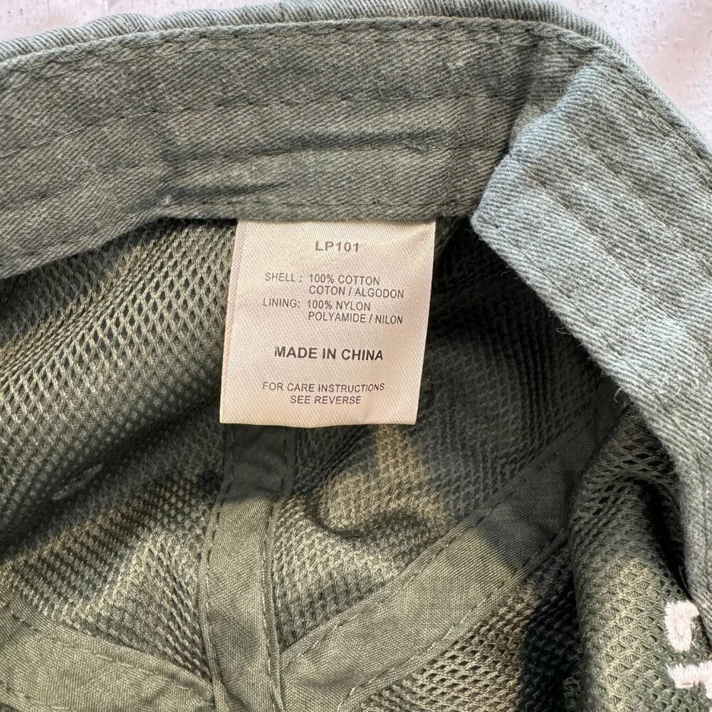 Green Plant Lady Embroidered Adjustable Hat -‎ Adult Size